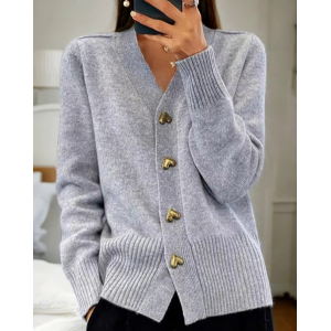 Fashion Canberra I Adelina Elegant Heart Button Cardigan