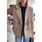 Fashion Canberra I Amanda Button patchwork sleeves casual coat