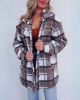 Fashion Canberra I Ember Polar Fleece Plaid Jacket