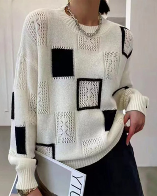 Fashion Canberra I Binta Relaxed Geometric Pullover