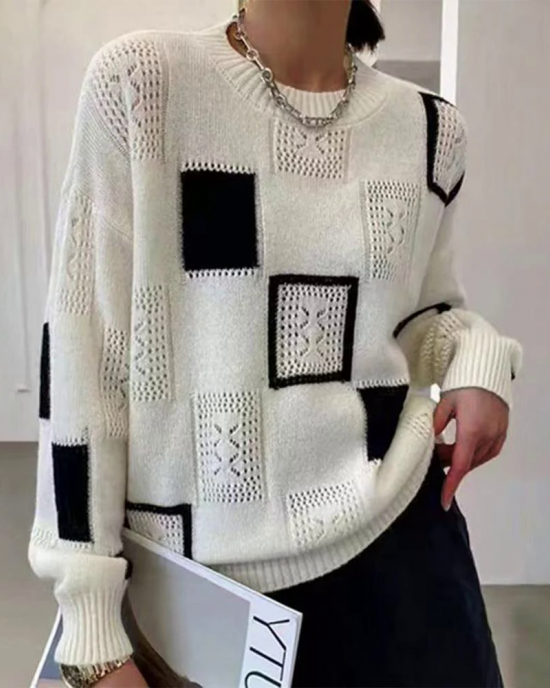 Fashion Canberra I Binta Relaxed Geometric Pullover