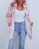 Fashion Canberra I Ember Polar Fleece Plaid Jacket