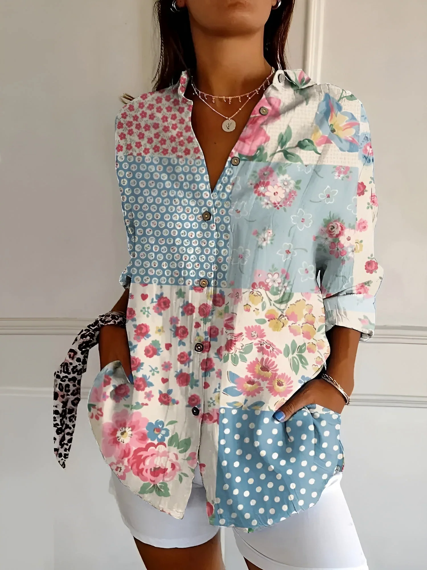Fashion Canberra I Violet Floral Breeze Button-Up Shirt