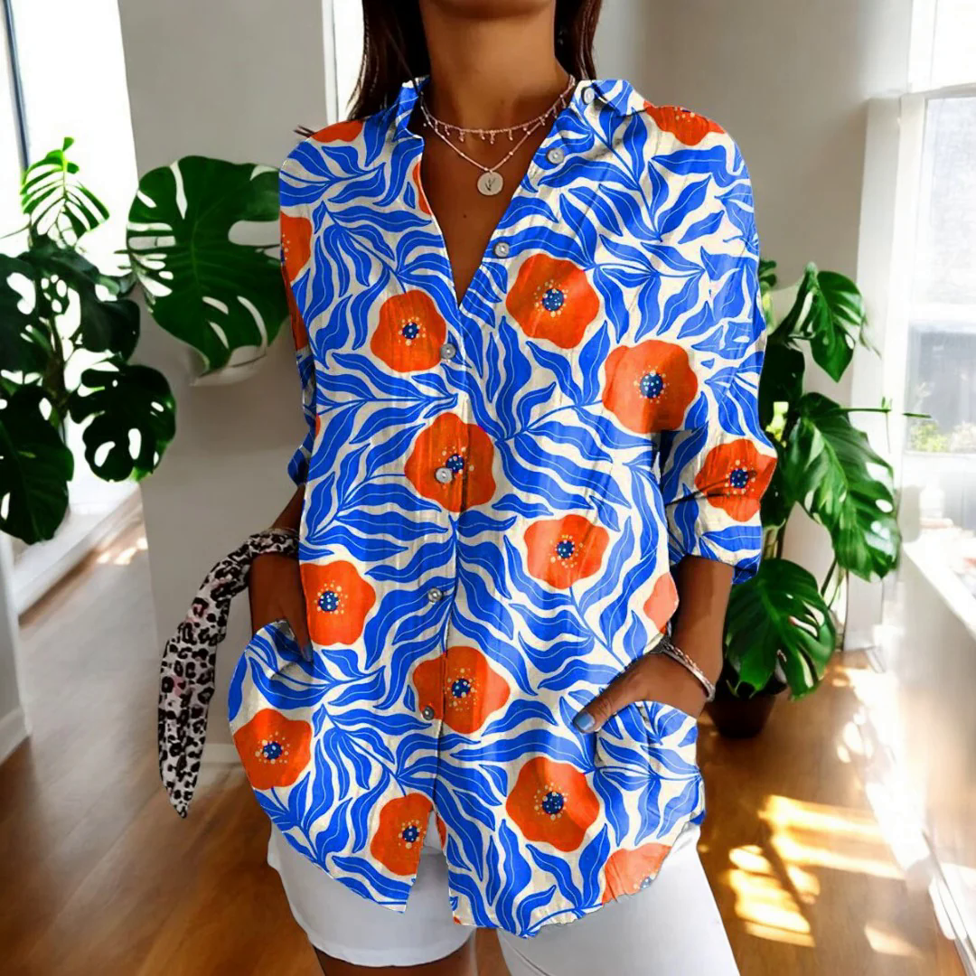 Fashion Canberra I Elmira Long Sleeve Button Up Vintage Floral Shirt