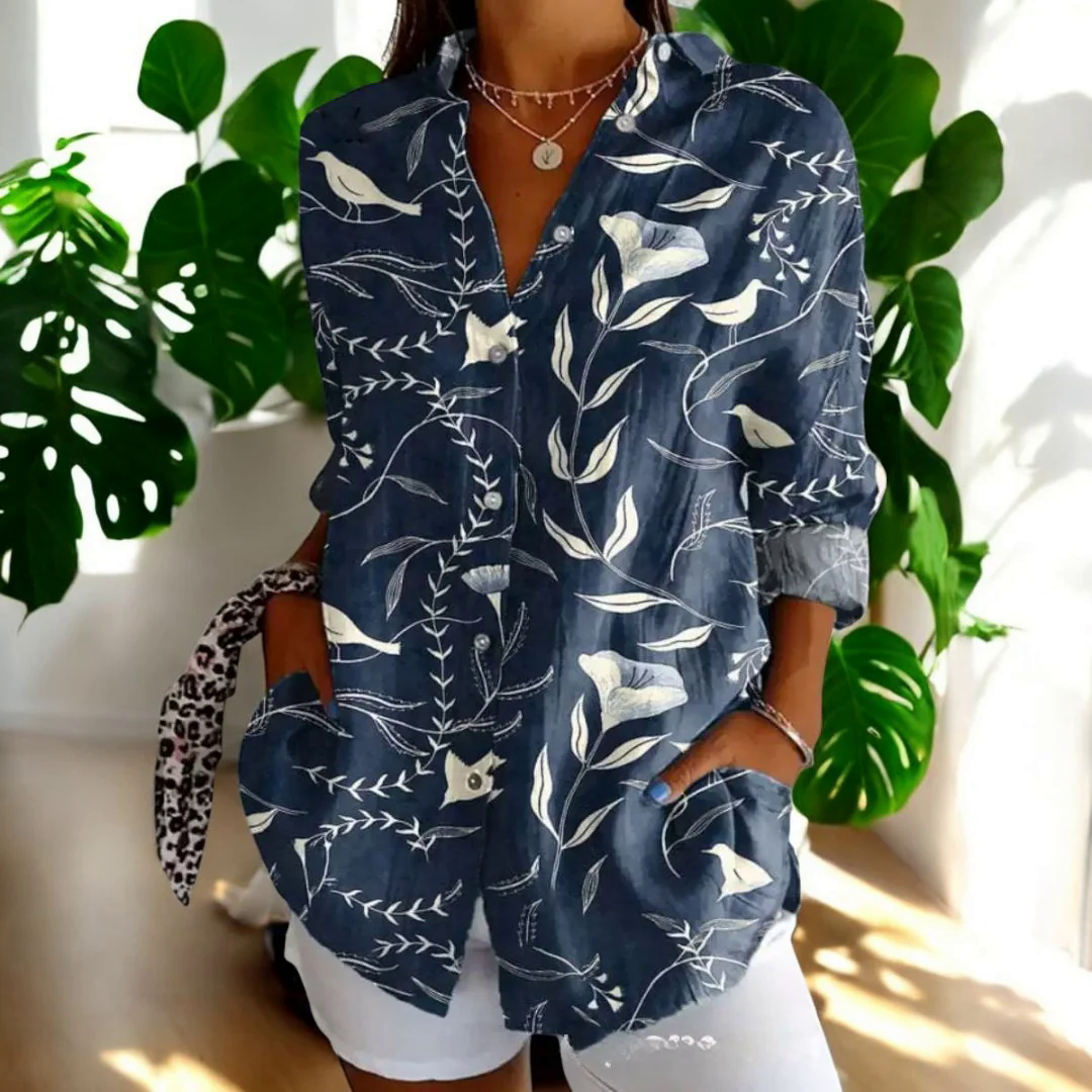 Fashion Canberra I Elmira Long Sleeve Button Up Vintage Floral Shirt